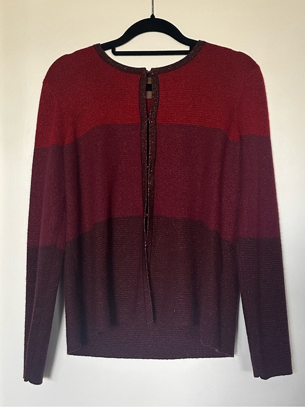 Anne Klein Maroon Cardigan